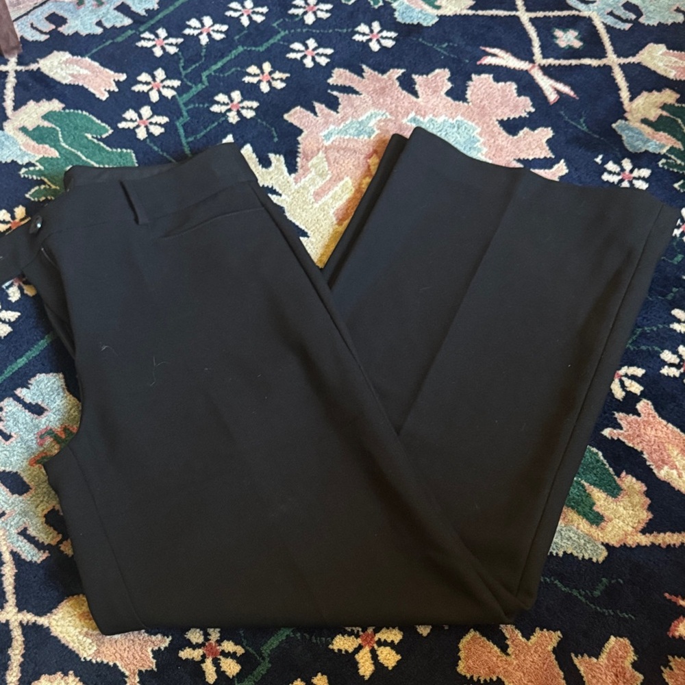 LOFT Black Women's Straight-Leg Trousers
